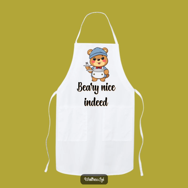 Funny Bear Server Apron: Cook with Joy and Woodland Flair