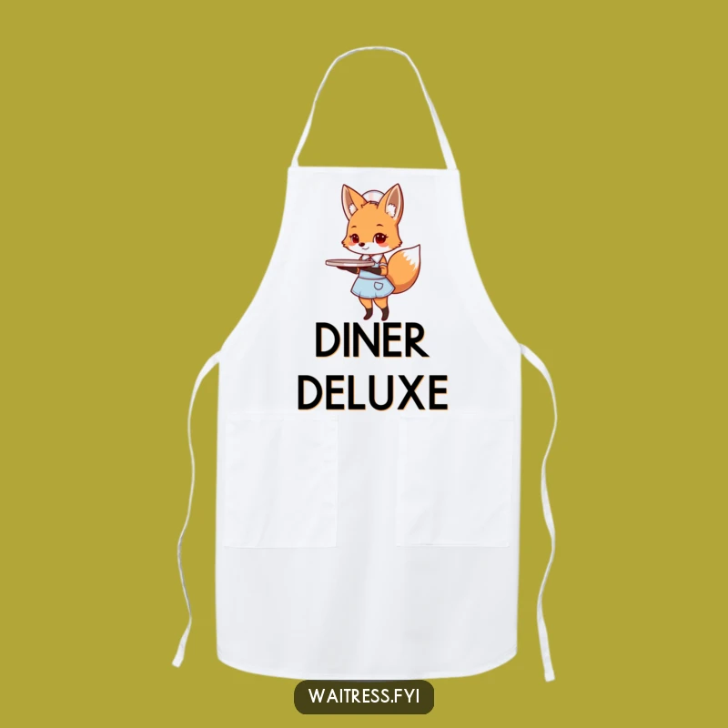 Funny Fox Diner Apron: Cook Up Smiles in the Kitchen