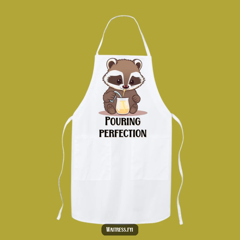 Funny Badger Apron - Bartender Badger Style - A Hilarious Kitchen Funny Gift!