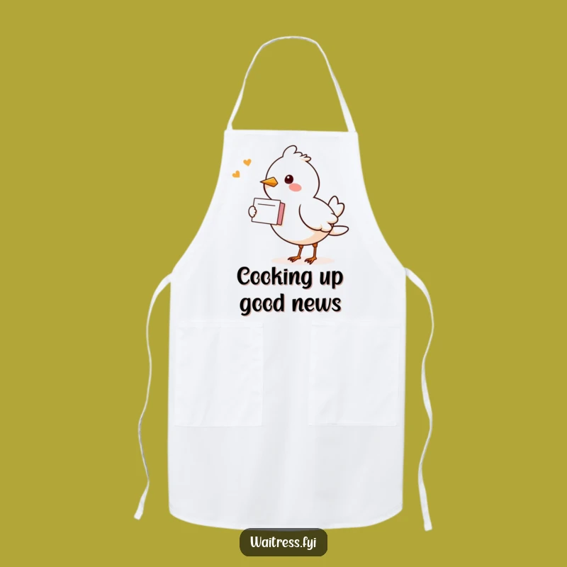 Funny Kawaii Bird Apron: Kitchen Messages with This Cheerful Chef's Bib Gift