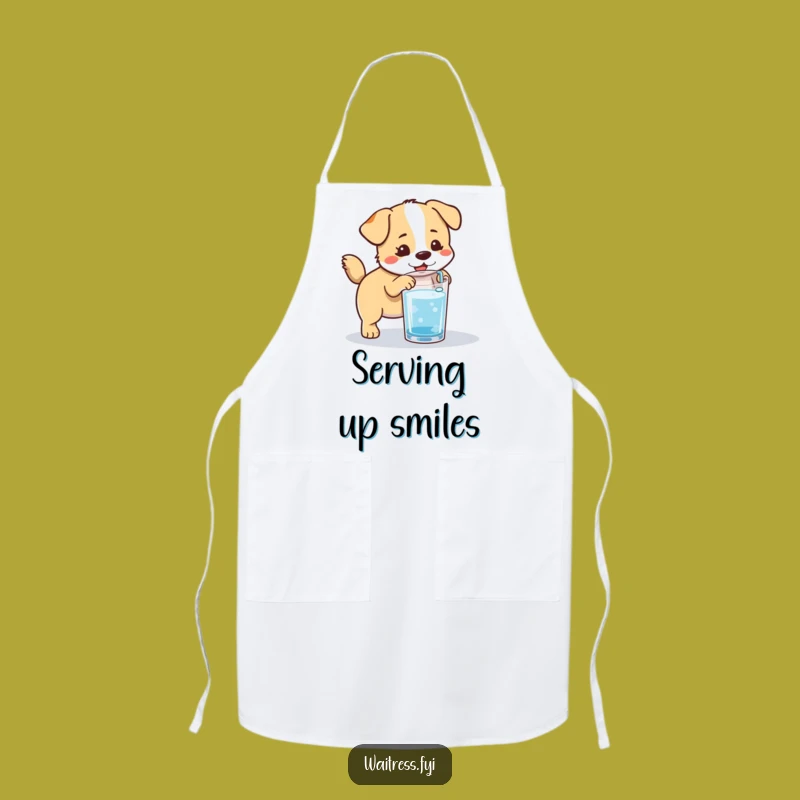 Funny Kawaii Dog Refill Apron: Cook and Serve with Eager Pup Flair Gift