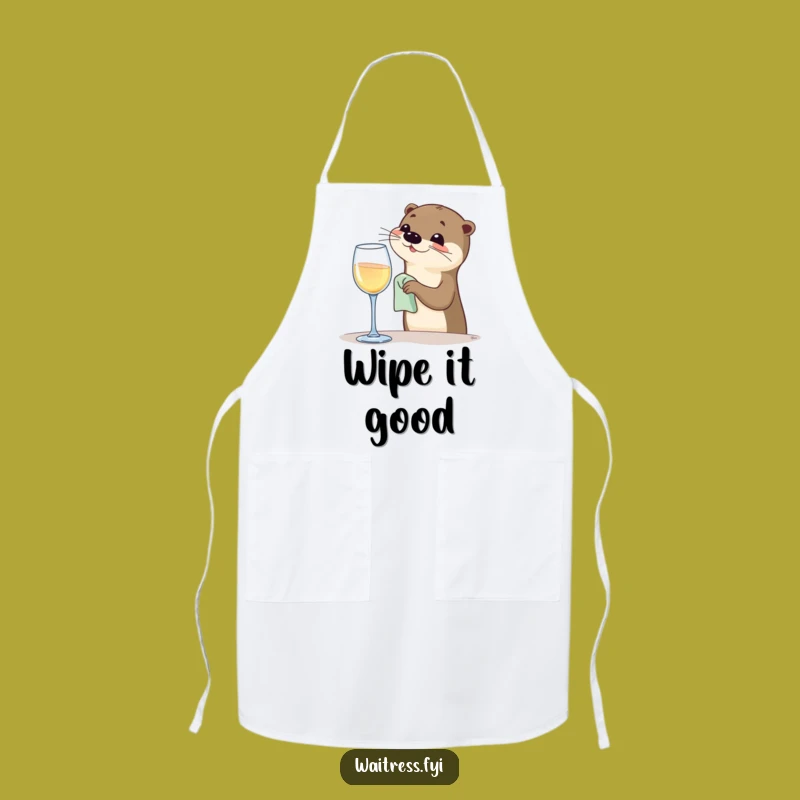 Funny Otter Bartender Apron: Chic Bar Wear, Perfect Funny Gift for Hosts