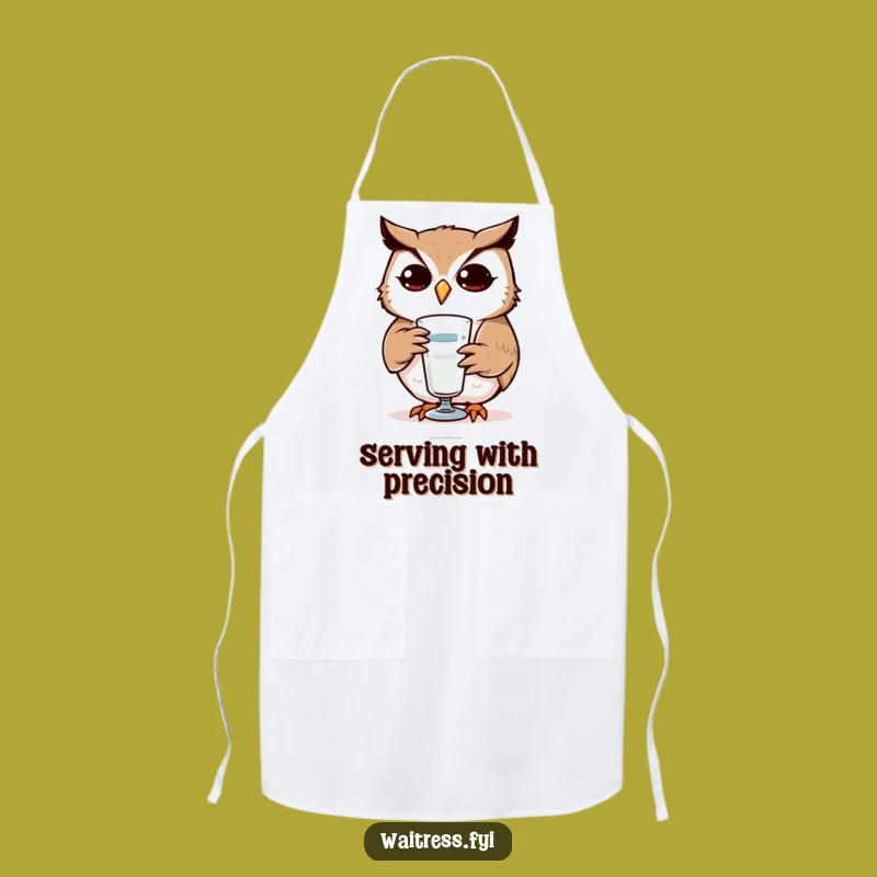 Funny Owl Refilling Apron: Cook with Focus and Humorous Precision