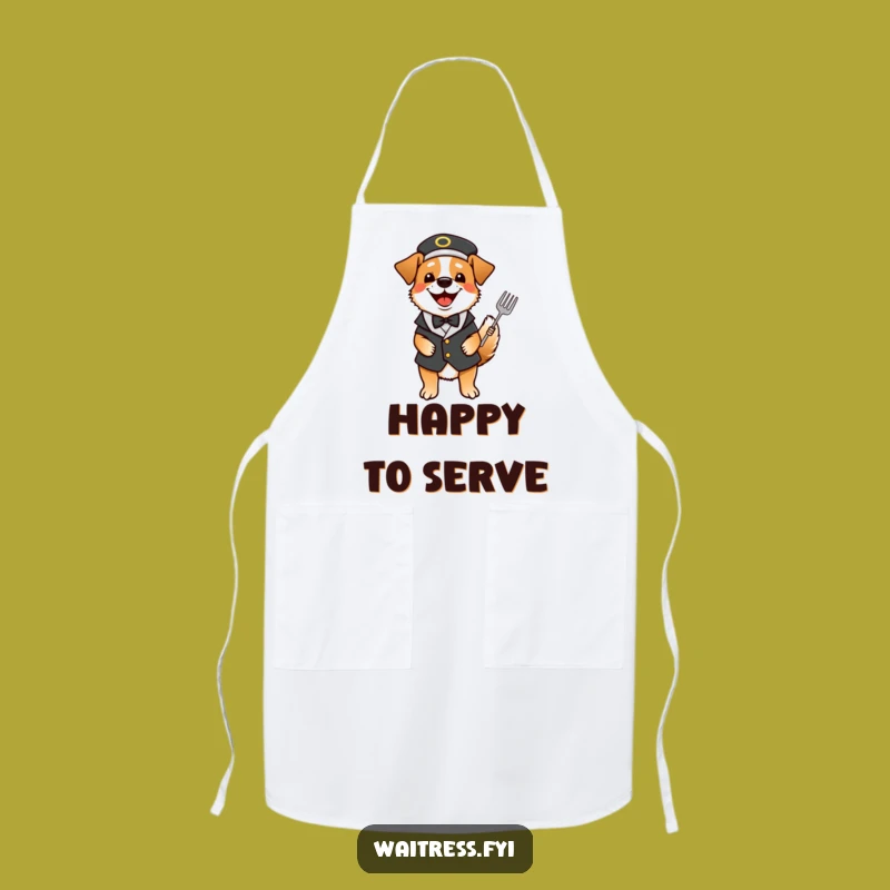 Funny Dog Waiter Apron: Happy Kitchen Wear, Hilarious Funny Gift for Dog Chefs