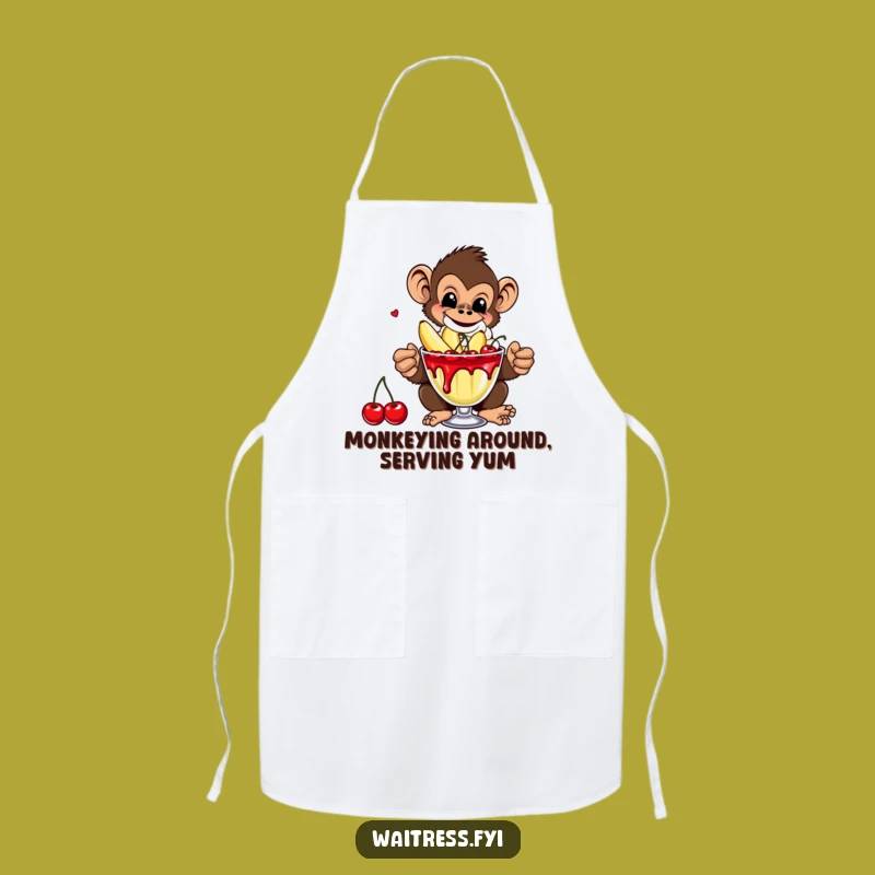 Funny Monkey Banana Apron: Kitchen Fun with Primate Flair Gift