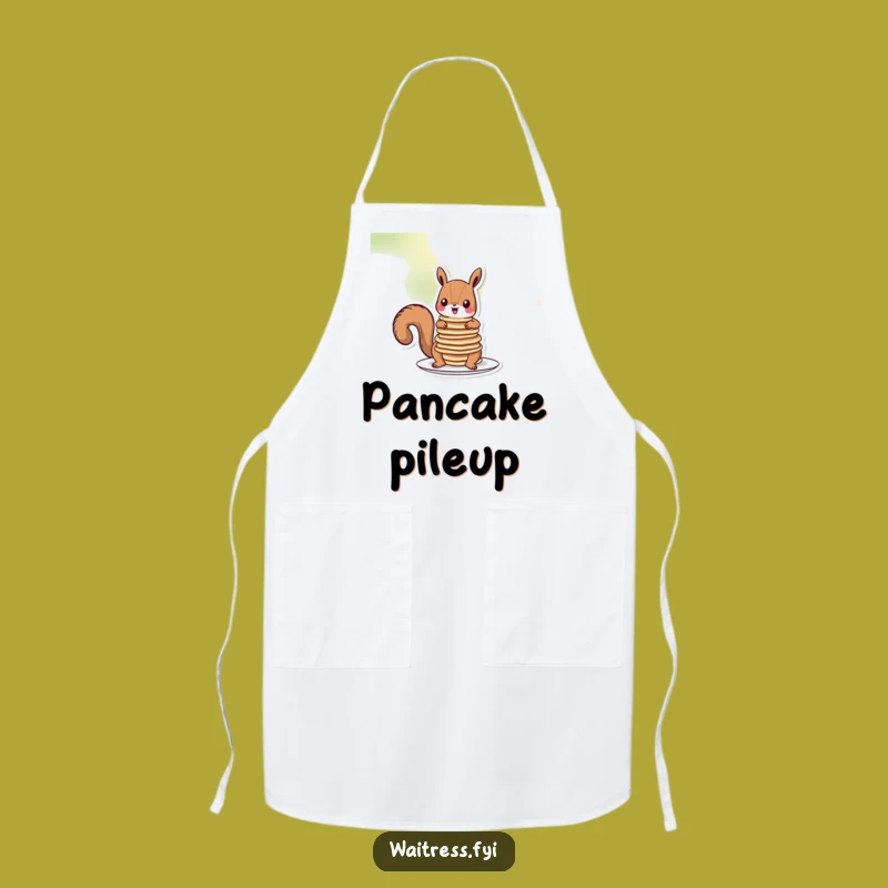 Funny Squirrel Pancakes Apron: Kitchen Fun with a Cartoon Critter, Wonderful Funny Gift!