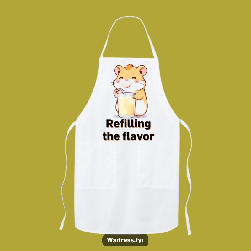 Funny Hamster Refill Apron - Comical Kitchen Hydration Gift