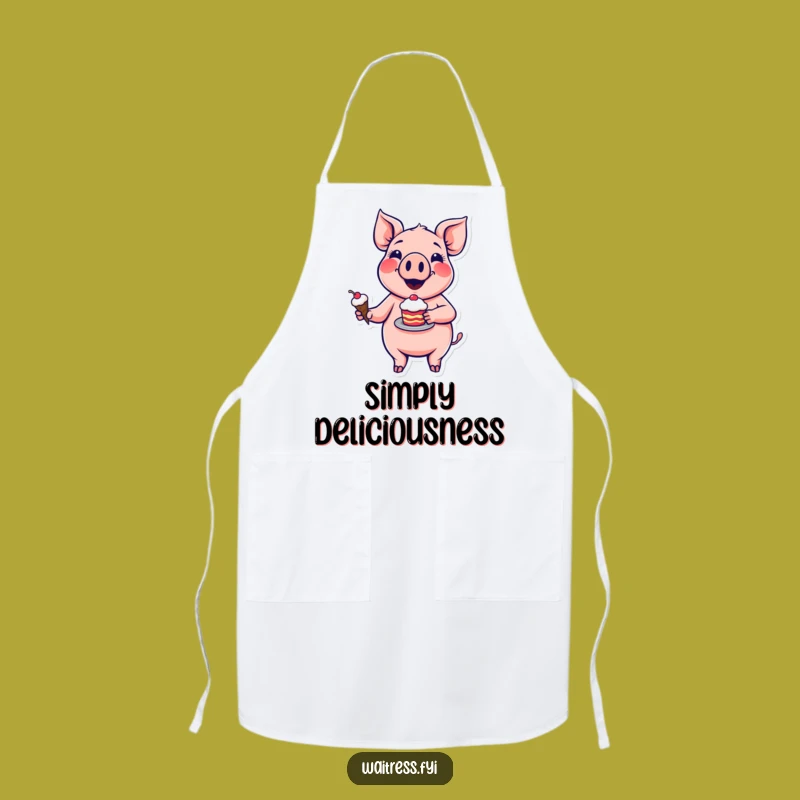 Funny Pig Dessert Apron: Kitchen Fun with a Cartoon Swine, Wonderful Funny Gift!