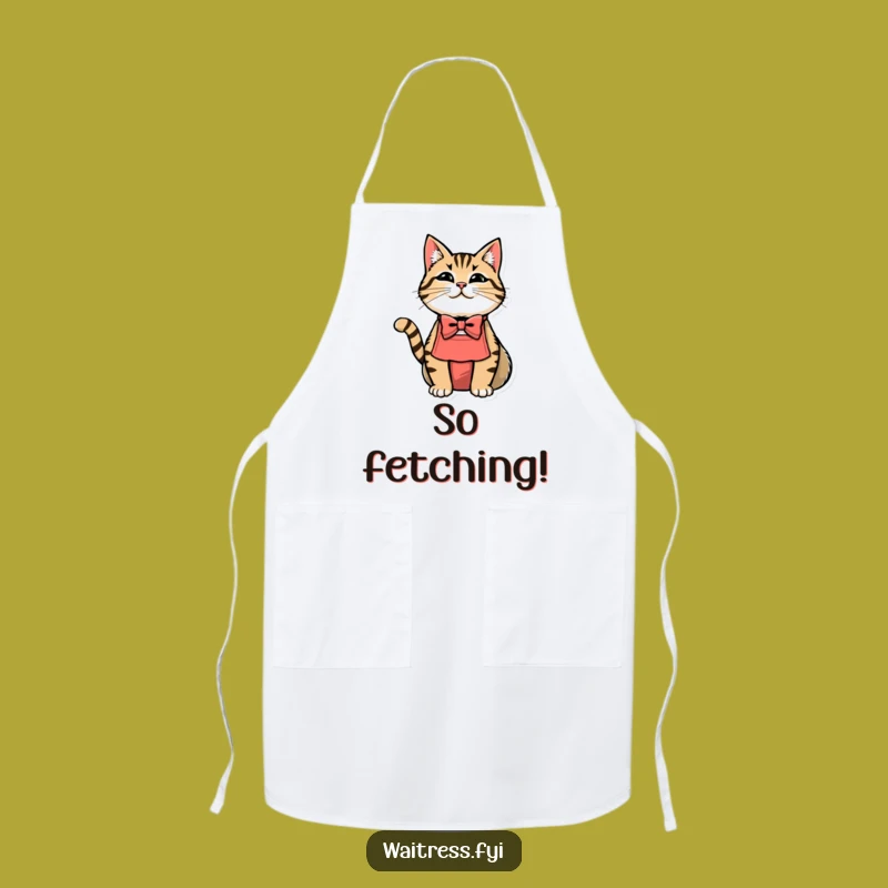 Funny Cat Waiter Apron: Cook with Class and Feline Flair