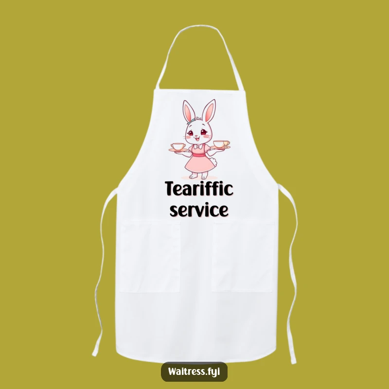 Funny Bunny Waitress Apron: Cute Kitchen Wear, Perfect Funny Gift for Bakers