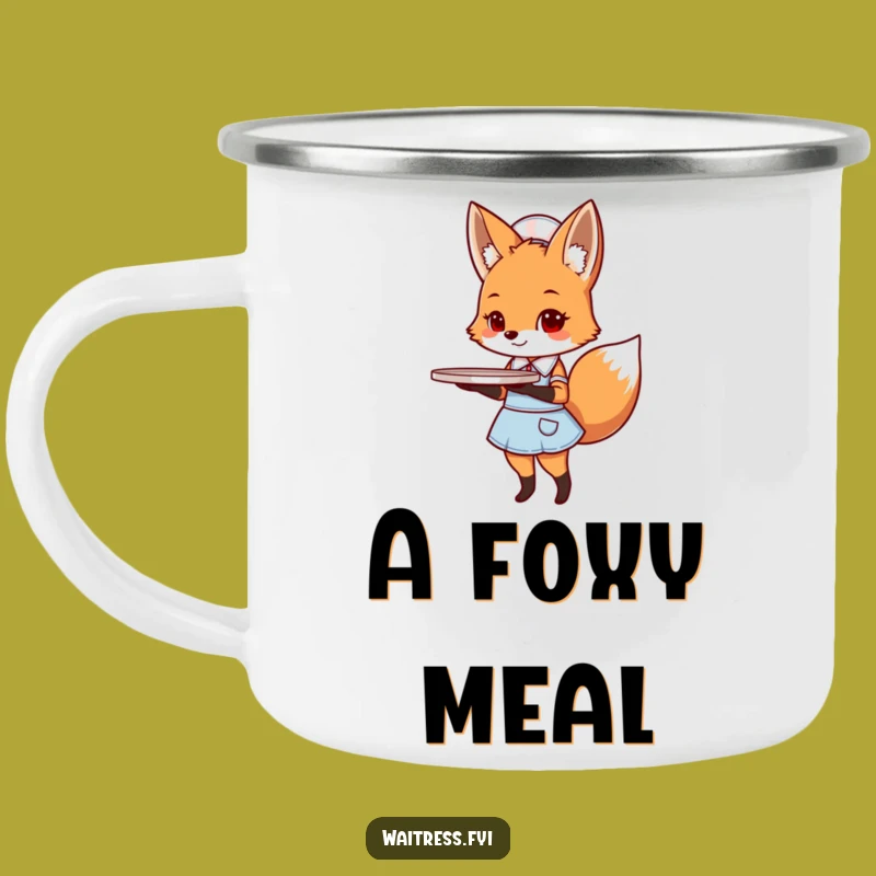 Funny Fox Diner Camping Mug: Adventure Fuelled by Cute Humor