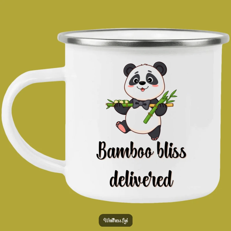 Funny Panda Bamboo Camping Mug: Adventure Fuel with Gentle Charm Gift