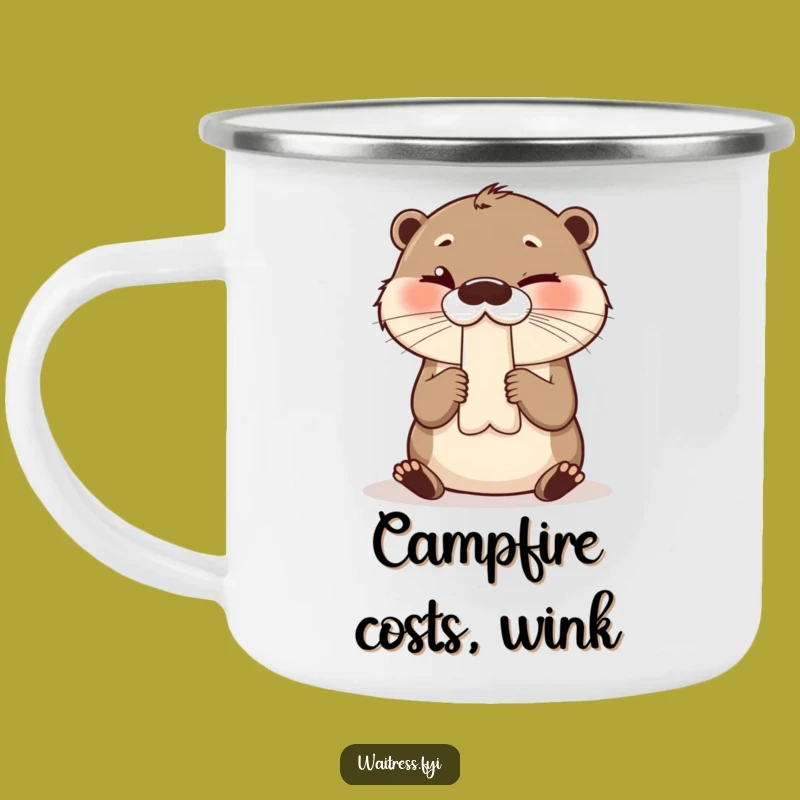 Funny Otter Bill Wink Camping Mug - Hilarious & Durable Outdoor Gear Gift