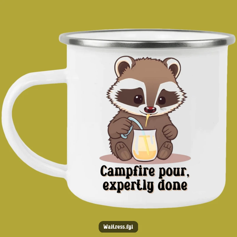 Funny Badger Camping Mug - Brave Campfire Brews - The Ultimate Outdoorsy Funny Gift!