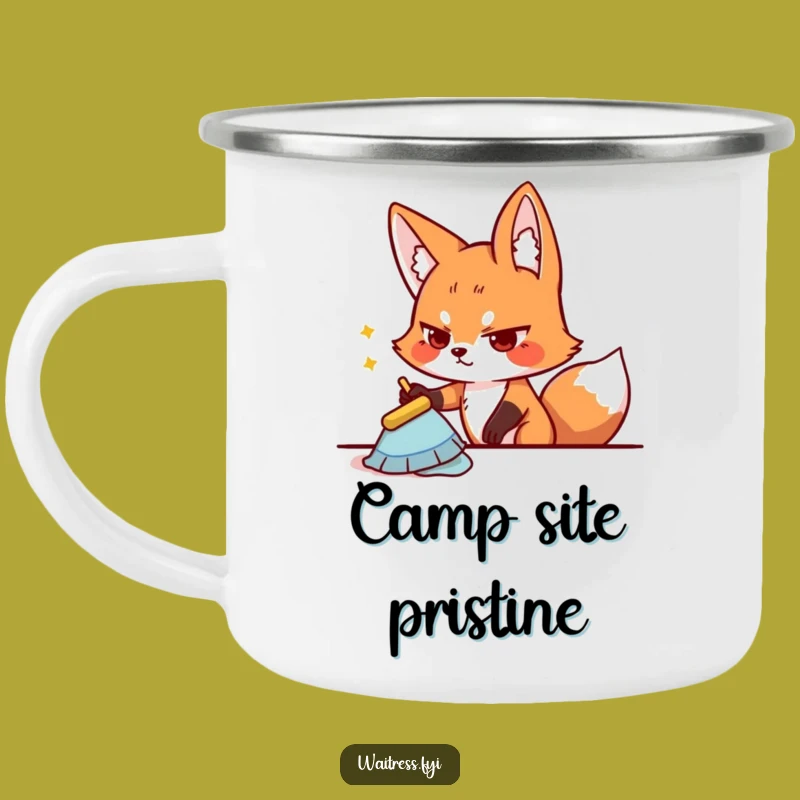 Funny Fox Campfire Mug - Determined Character Drinkware, Outdoor Funny Gift