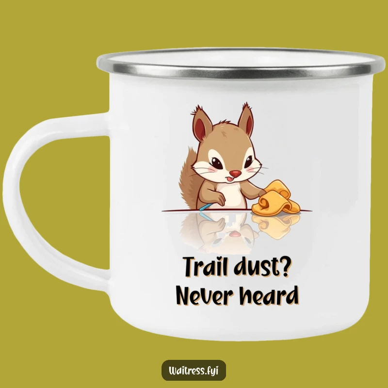 Funny Squirrel Cleaning Camping Mug: Your Humorous Companion for Outdoor Adventures