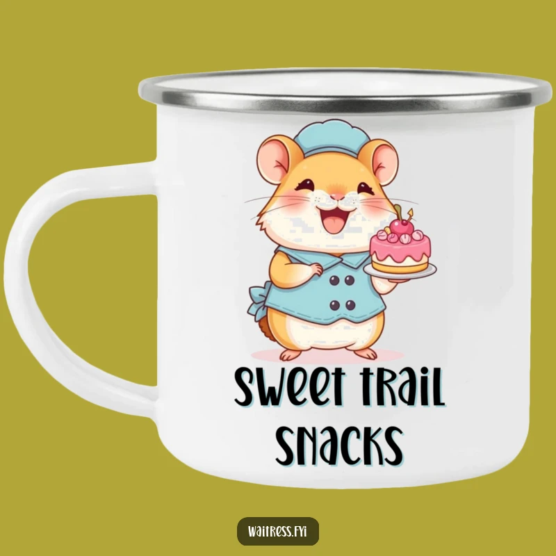 Funny Hamster Camping Mug: Hamster Presents Cake, Adventure Funny Gift