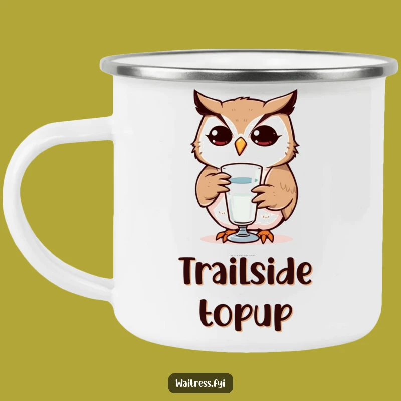 Funny Owl Refilling Camping Mug: Hydrate with Adventure and Humor