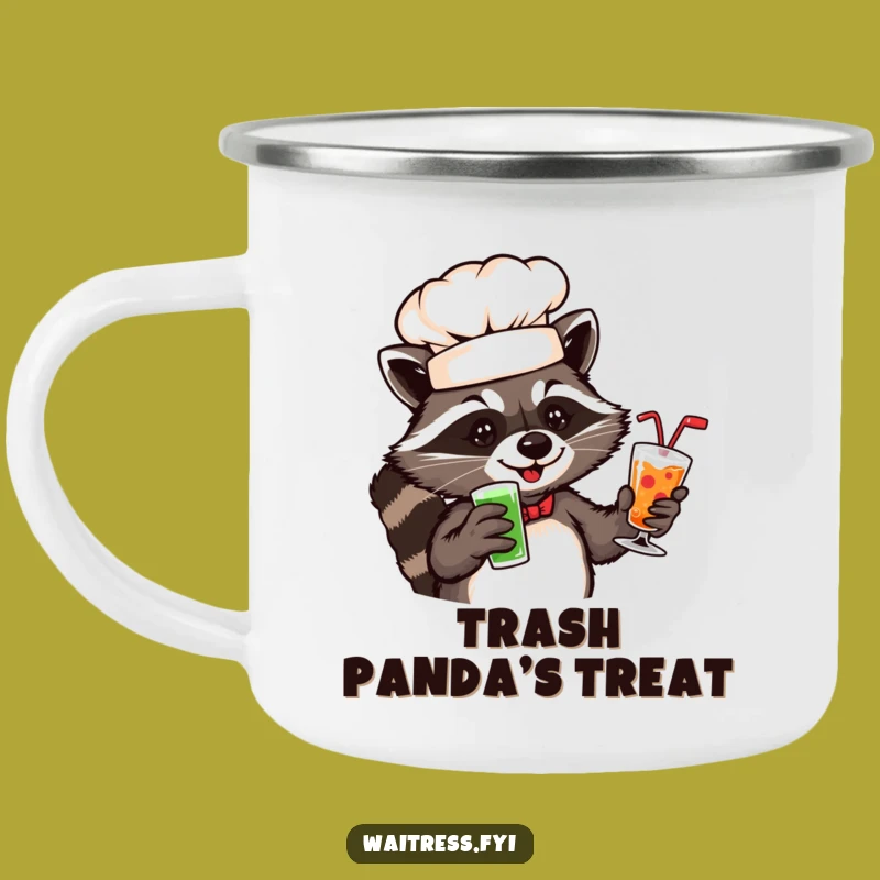 Funny Raccoon Chef Camping Mug: Adventure Fuelled by Mischief
