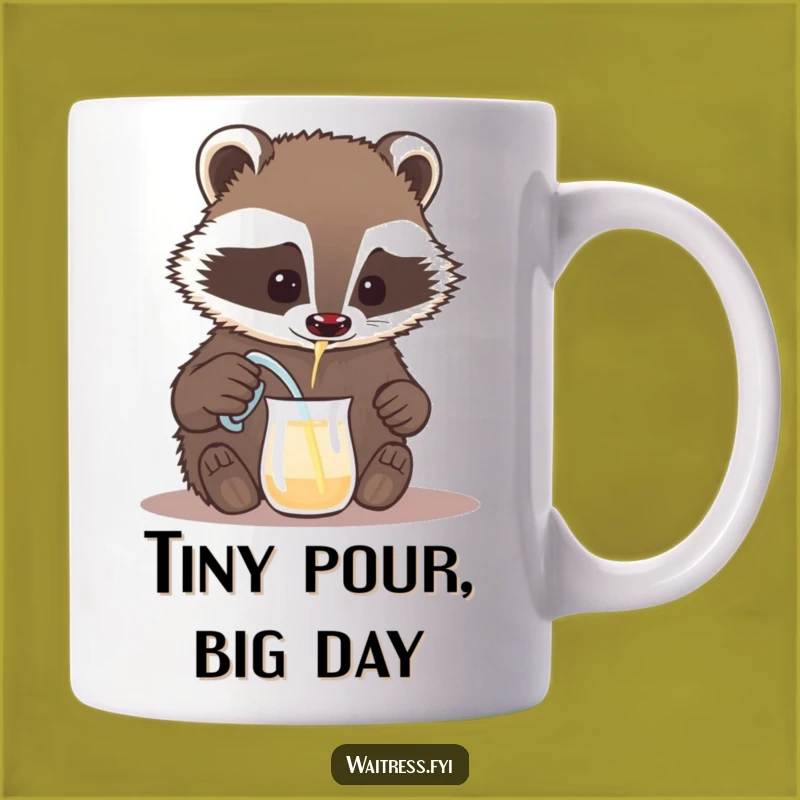 Funny Badger Bartender Mug - Brave Pour - The Perfect Humorous Gift for Drink Enthusiasts