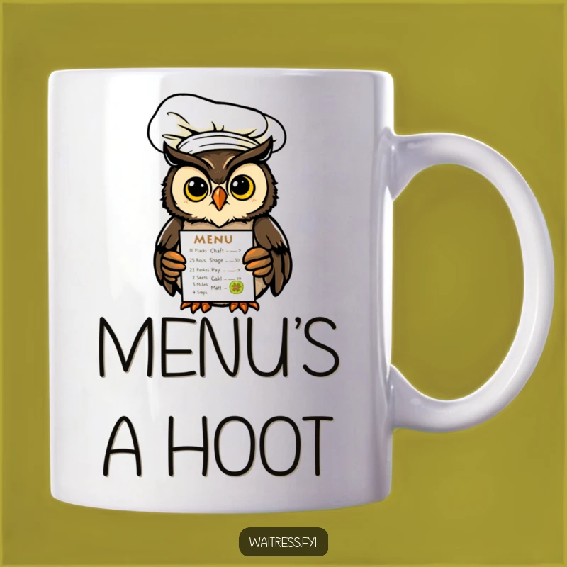Funny Owl Chef Mug: Hilarious Gastronomy Gift for Foodies
