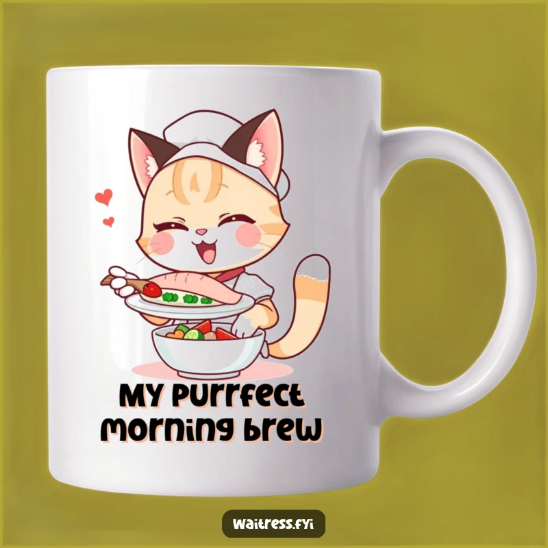 Funny Cat Waitress Winking Mug: A Purr-fectly Hilarious Gift for Cat Lovers