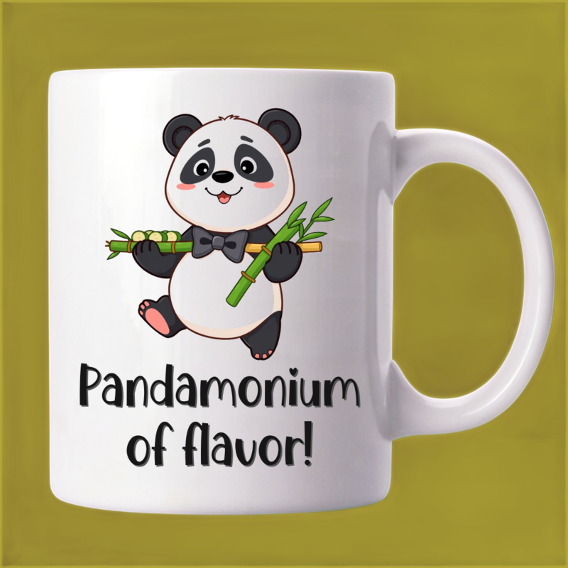 Panda's Bamboo Platter Mug: A Gourmet Delight 