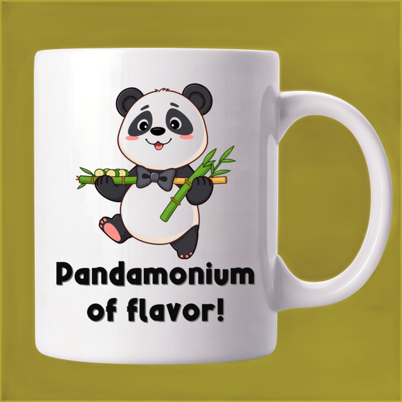 Panda's Bamboo Platter Mug: A Gourmet Delight 