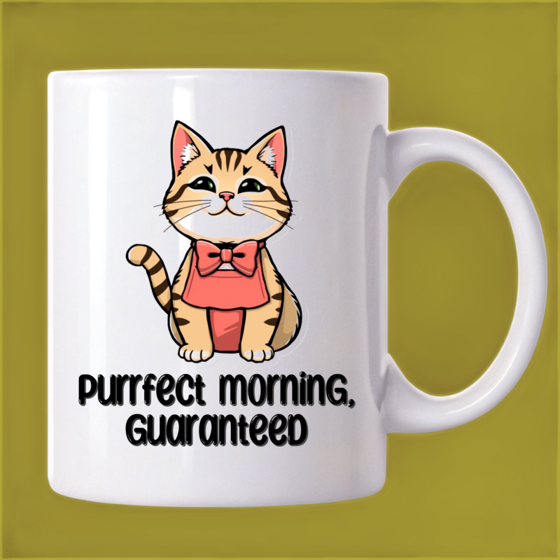 Bowtie Cat Mug: Serving Up Smiles Daily 