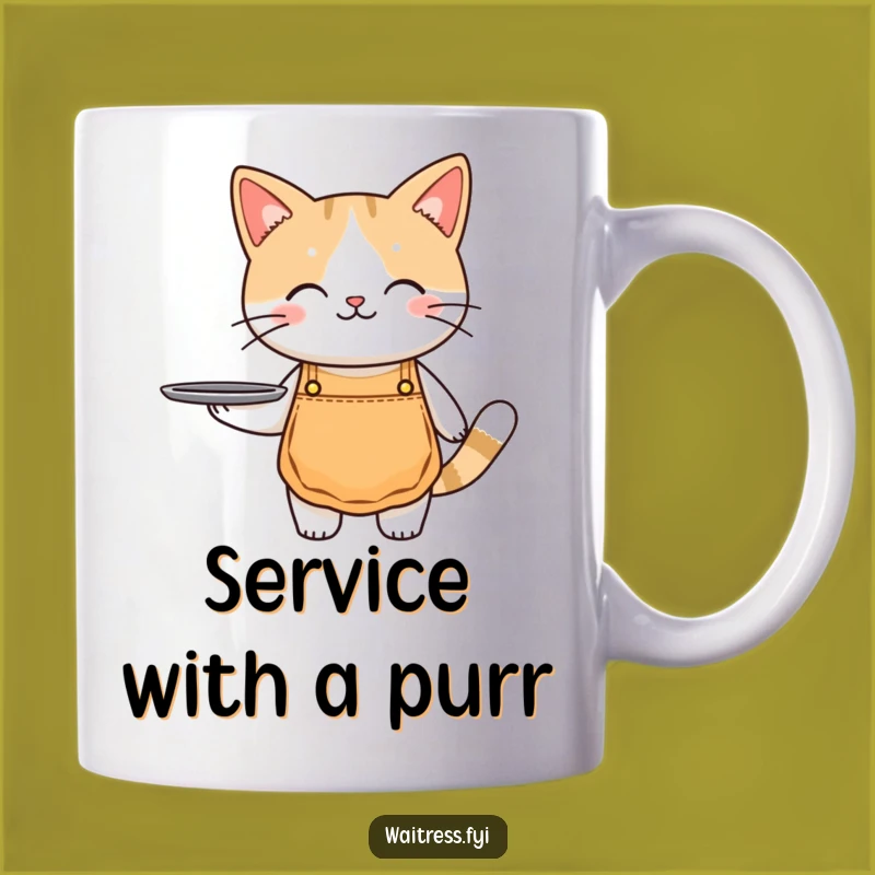 Funny Cat Waiter Mug: Adorable Animal Serving Coffee, Perfect Funny Gift for Cat Lovers