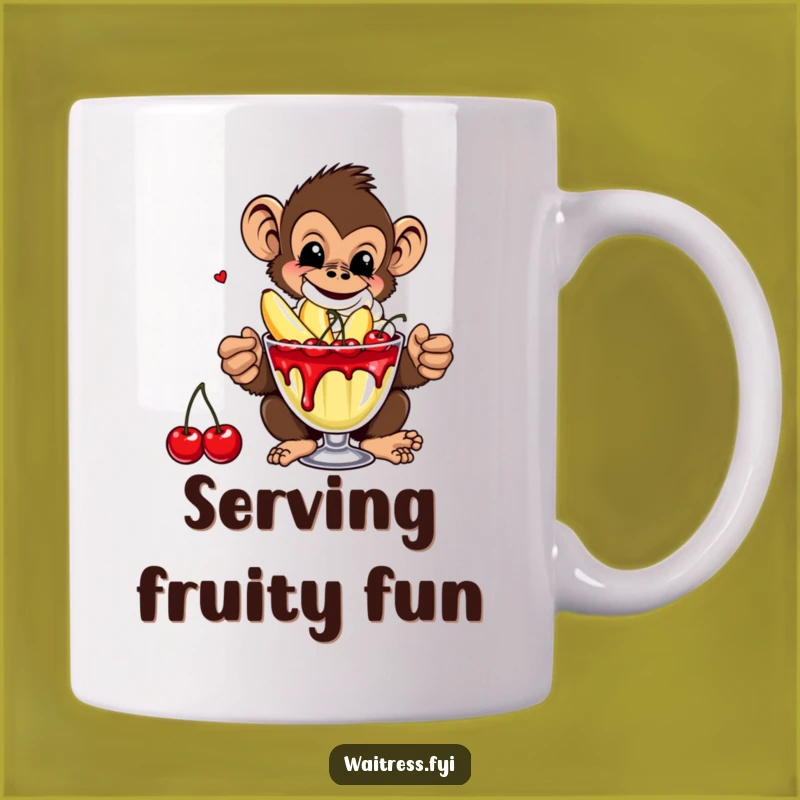 Funny Monkey Banana Mug: Hilarious Primate Treat Gift for Dessert Lovers