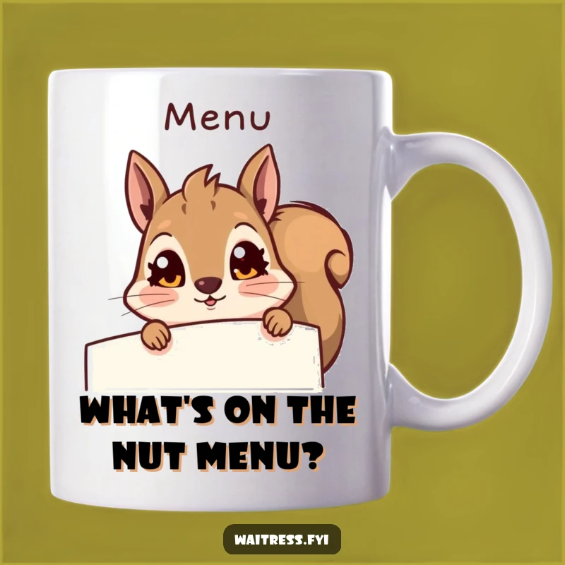 Funny Squirrel Menu Surprise Mug - Perfect Humorous Gift for Foodies & Animal Lovers