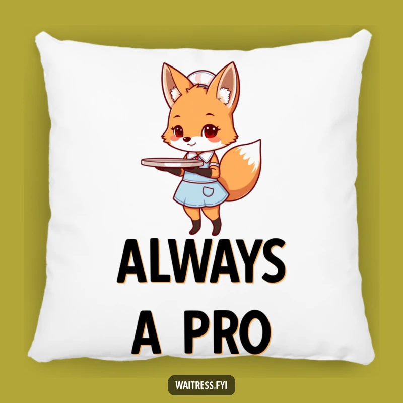 Funny Fox Diner Pillow: Cuddle Up with Cute Kitchen Humor