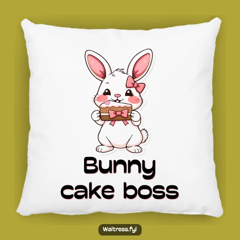Funny Bunny Cake Pillow: Cozy Sweet Cushion, Comfortable Funny Gift for Bunny Lovers