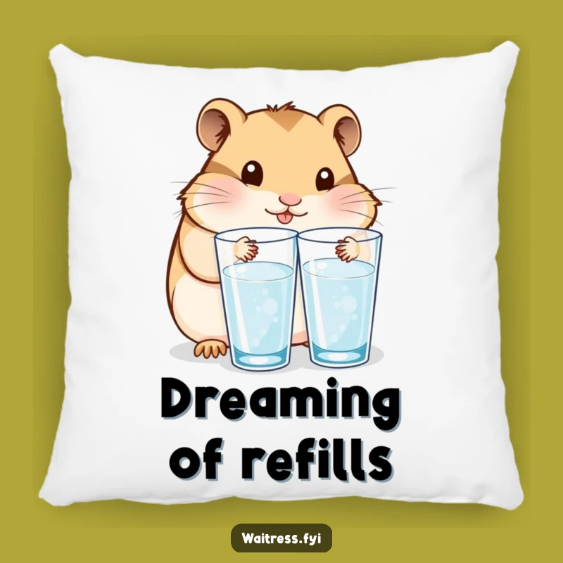 Funny Kawaii Hamster Hydration Pillow: Cozy Refreshment Funny Gift