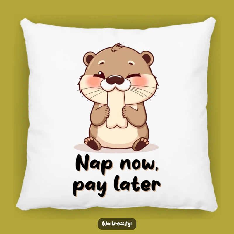 Funny Otter Bill Wink Pillow - Comfy & Hilarious Comfort Gift for Service Pros