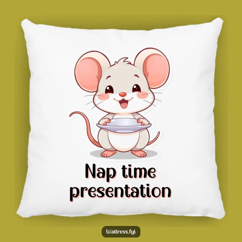 Funny Kawaii Mouse Chef Pillow: Cozy Comfort with a Whimsical Mouse Accent, Ideal Funny Gift!
