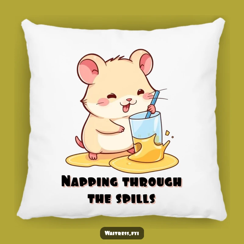 Funny Kawaii Hamster Pillow: Snuggle Up with This Spill-Proof Companion Gift