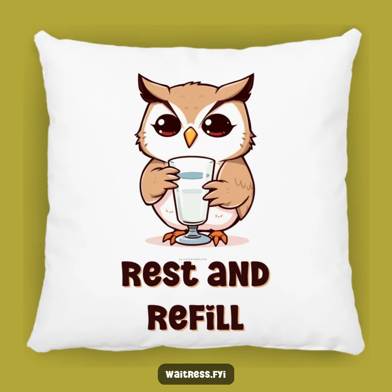 Funny Owl Refilling Pillow: Snuggle Up with Focused, Humorous Comfort