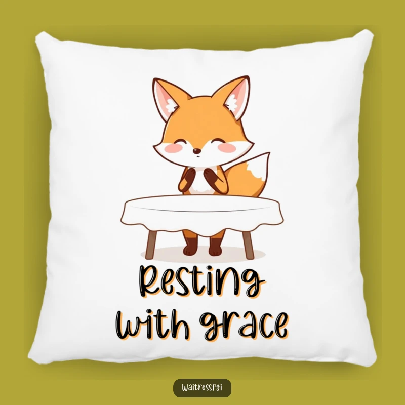 Funny Fox Polishing Pillow - Soft & Comical Accent Cushion