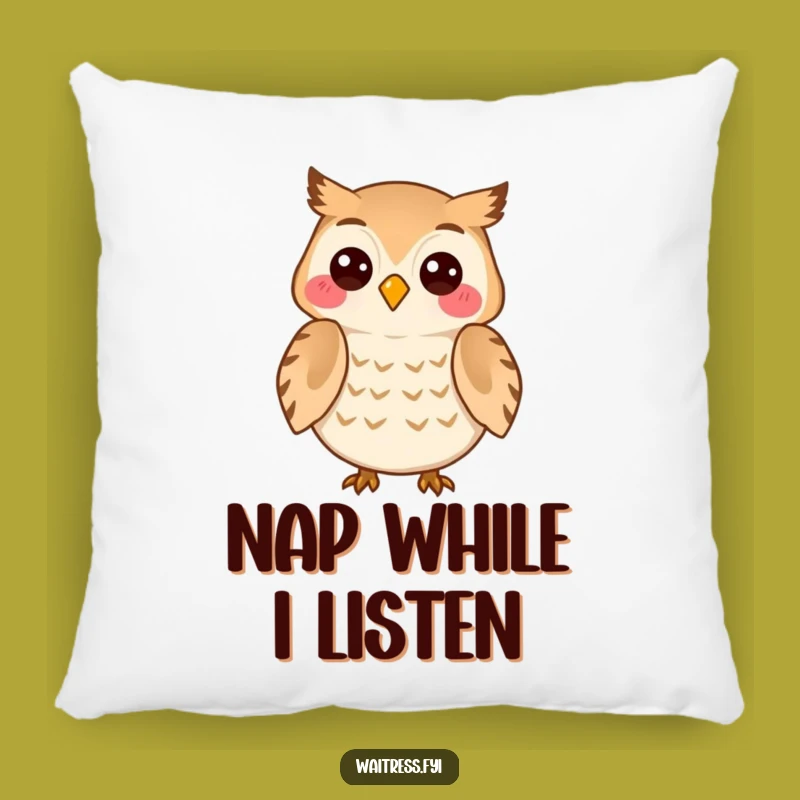 Soft Funny Owl Listener Pillow: Cozy Comfort, Empathetic Decor, Adorable Gift