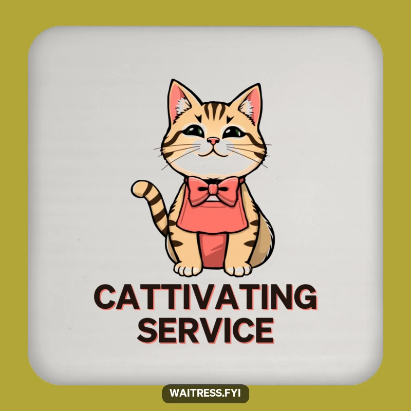 Funny Cat Waiter Coasters: Protect Surfaces with Feline Table Flair