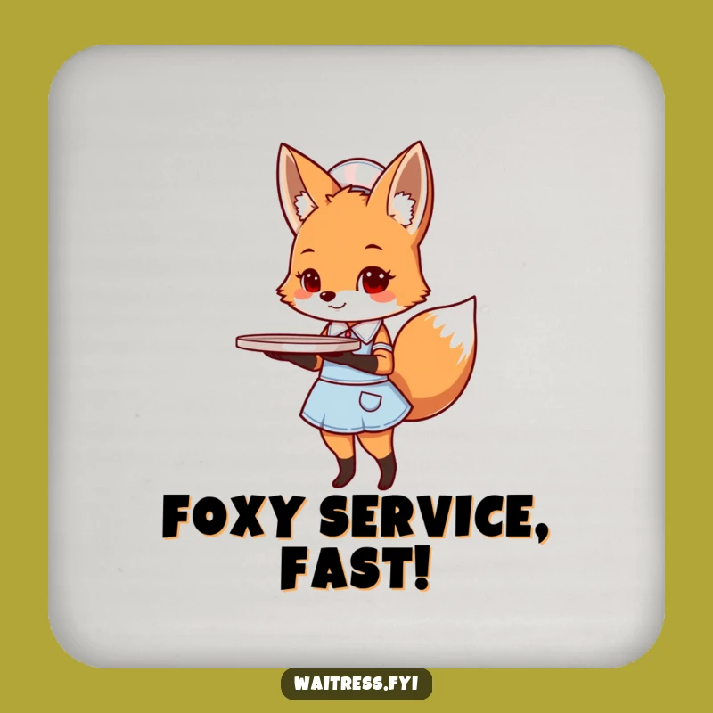 Funny Fox Diner Coasters: Protect Surfaces with Cute Table Humor