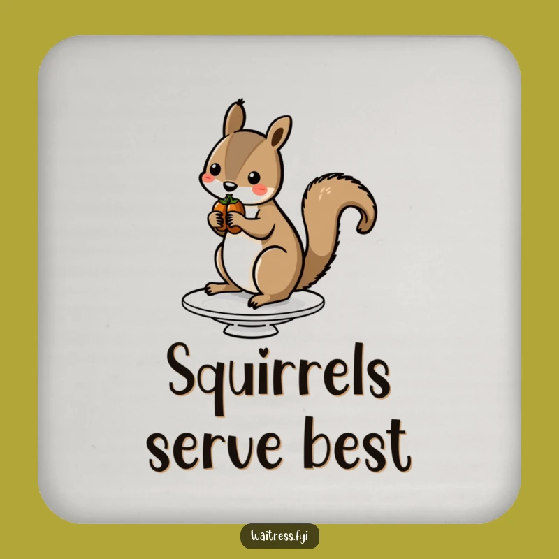 Funny Squirrel Nut Coasters: Protect Surfaces with Woodland Charm Gift