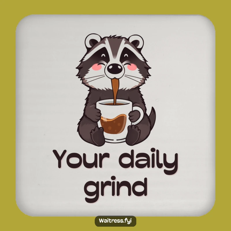 Funny Badger Coffee Coasters: Brew Protection, Ideal Funny Gift!