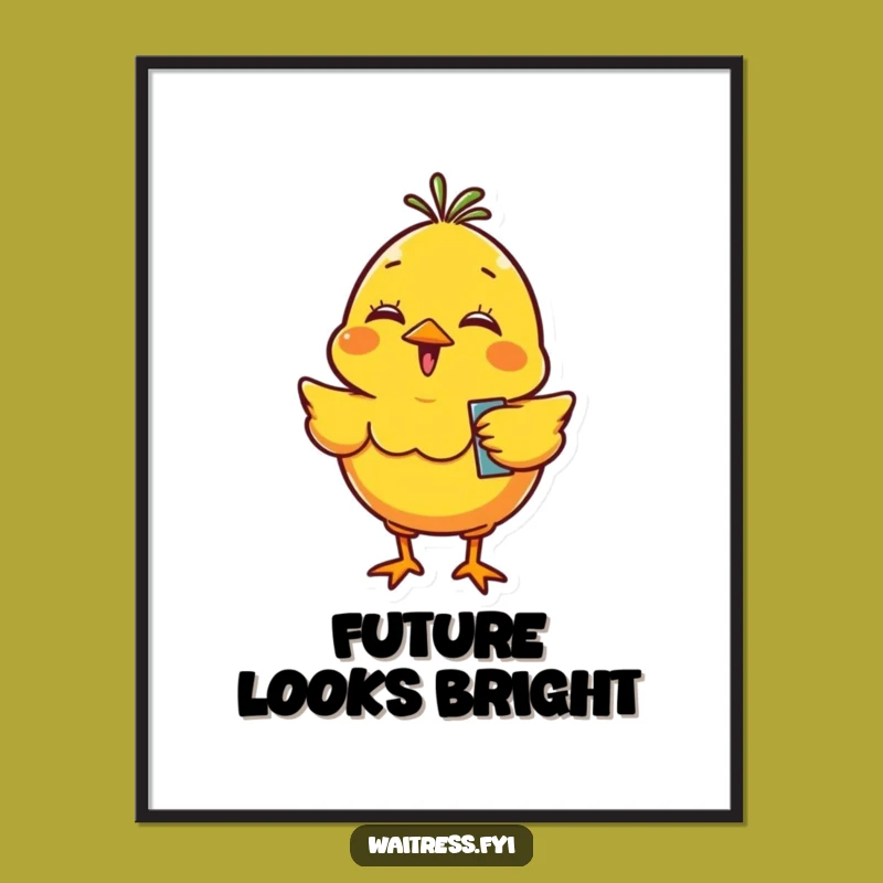 Funny Giggling Chick Poster - Brighten Your Walls with Cheerful, Exciting Art