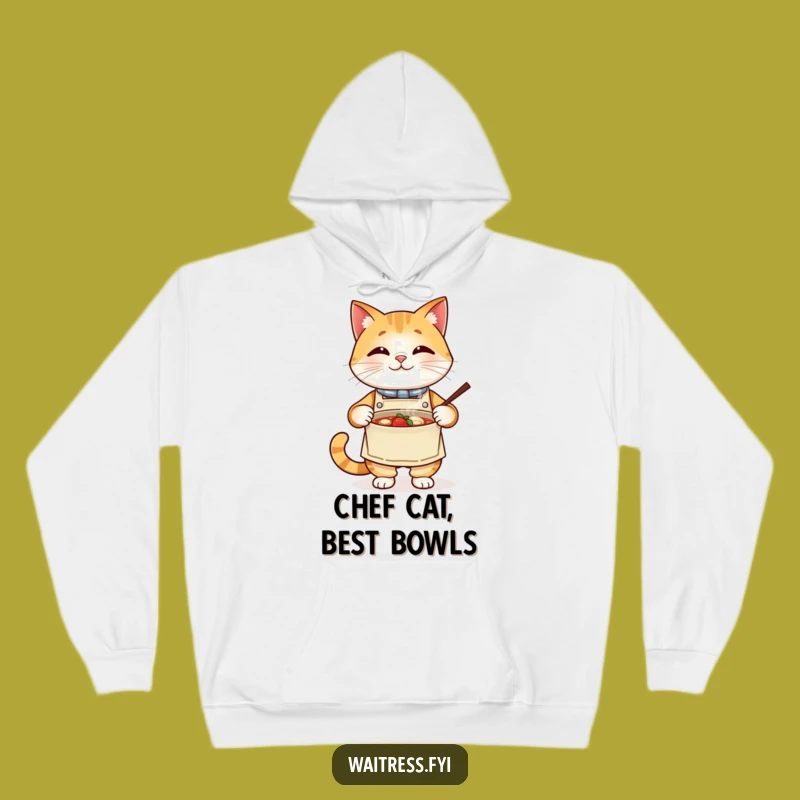 Funny Cat Chef Hoodie - Cozy Culinary Comfort - A Perfect Warm & Snuggly Funny Gift!