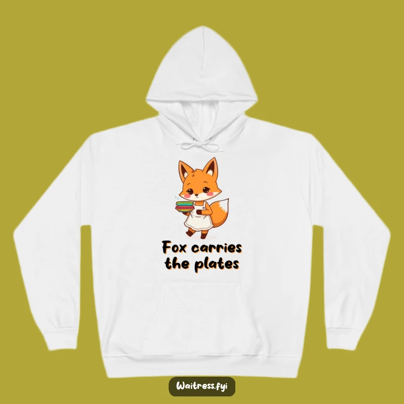 Cozy Funny Orange Fox Server Hoodie: Stay Warm With Energetic Foodie Style