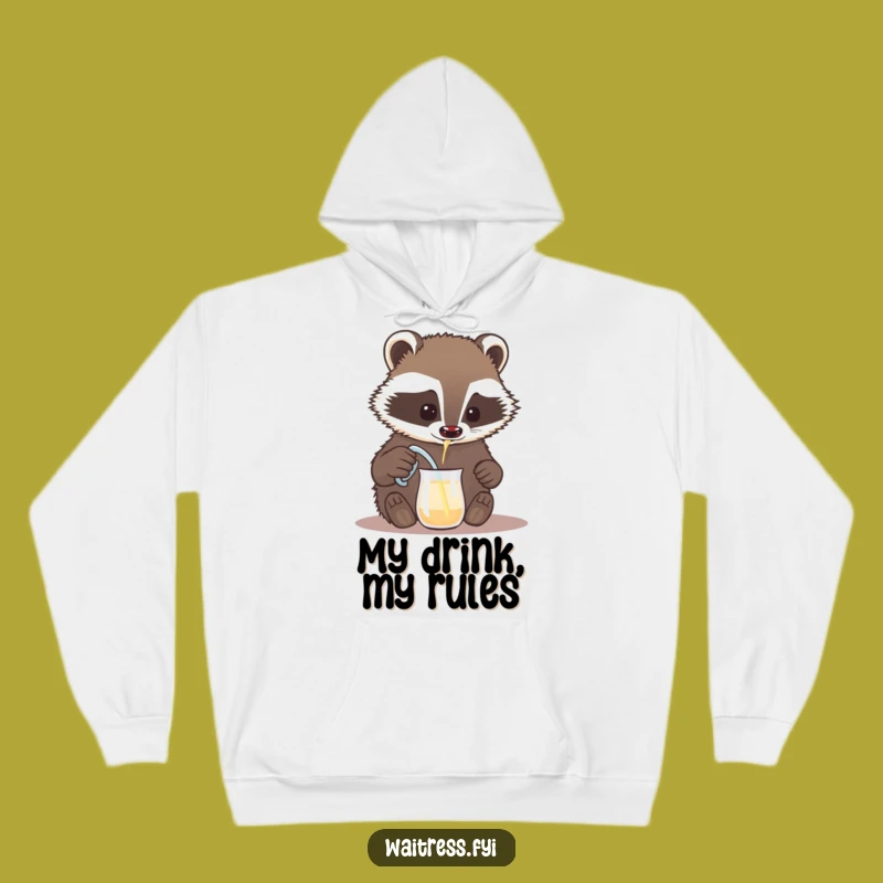 Funny Badger Hoodie - Cozy Bartender Style - A Perfect Warm & Snuggly Funny Gift!