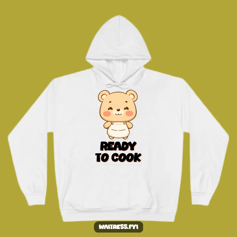 Funny Bear Apron Hoodie: Cozy Comfort and Humorous Warmth for Chefs